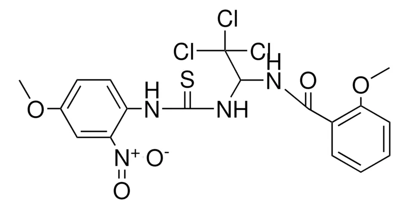 Sigma-Aldrich 2-MEO-N-(2,2,2-TRICHLORO-1-(3-(4-MEO-2-NITRO-PH)-THIOUREIDO)-ETHYL)-BENZAMIDE,AldrichCPR