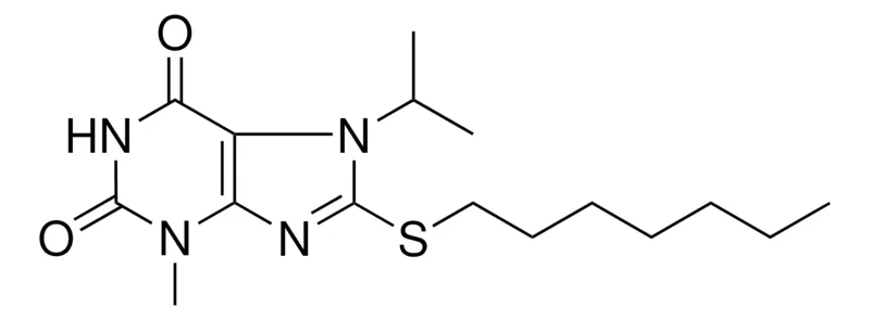 Sigma-Aldrich 8-HEPTYLSULFANYL-7-ISOPROPYL-3-METHYL-3,7-DIHYDRO-PURINE-2,6-DIONE,AldrichCPR