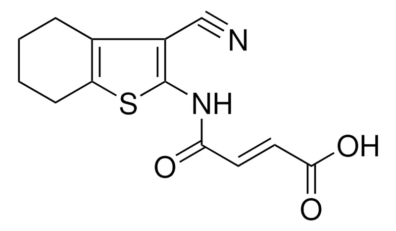 Sigma-Aldrich 4-((3-CYANO-4,5,6,7-TETRAHYDRO-1-BENZOTHIEN-2-YL)AMINO)-4-OXO-2-BUTENOIC ACID,AldrichCPR