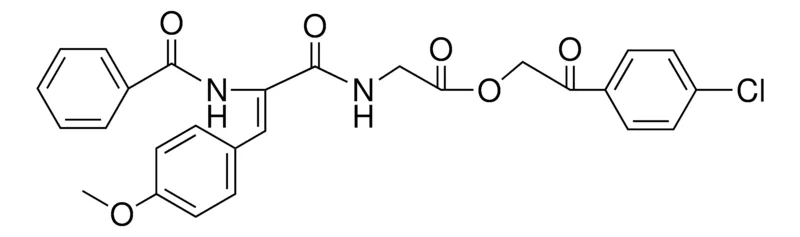 Sigma-Aldrich (2-BENZOYLAMINO-3-(4-MEO-PH)-ACRYLOYLAMINO)-ACETIC ACID 2-(CL-PH)-2-OXO-ET ESTER,AldrichCPR