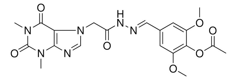 Sigma-Aldrich 4-((E)-{[(1,3-DIMETHYL-2,6-DIOXO-1,2,3,6-TETRAHYDRO-7H-PURIN-7-YL)ACETYL]HYDRAZONO}METHYL)-2,6-DIMETHOXYPHENYL ACETATE，AldrichCPR
