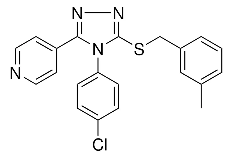 Sigma-Aldrich 4-(4-(4-CHLOROPHENYL)-5-((3-ME-BENZYL)SULFANYL)-4H-1,2,4-TRIAZOL-3-YL)PYRIDINE,AldrichCPR