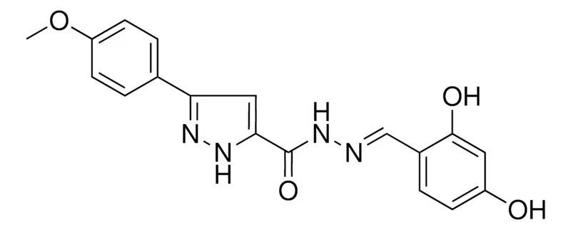 Sigma-Aldrich 5-(4-MEO-PH)-2H-PYRAZOLE-3-CARBOXYLIC ACID (2,4-DIHYDROXY-BENZYLIDENE)-HYDRAZIDE,AldrichCPR