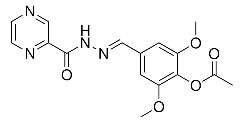 Sigma-Aldrich ACETIC ACID 2,6-DIMETHOXY-4-((PYRAZINE-2-CARBONYL)-HYDRAZONOMETHYL)-PHENYL ESTER,AldrichCPR