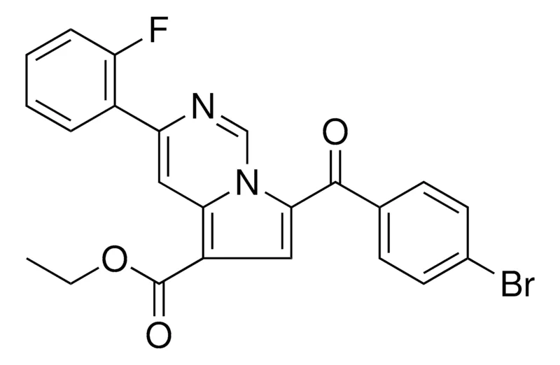 Sigma-Aldrich ET 7-(4-BROMOBENZOYL)-3-(2-FLUOROPHENYL)PYRROLO(1,2-C)PYRIMIDINE-5-CARBOXYLATE,AldrichCPR