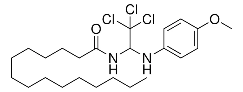 Sigma-Aldrich PENTADECANOIC ACID (2,2,2-TRICHLORO-1-(4-METHOXY-PHENYLAMINO)-ETHYL)-AMIDE,AldrichCPR