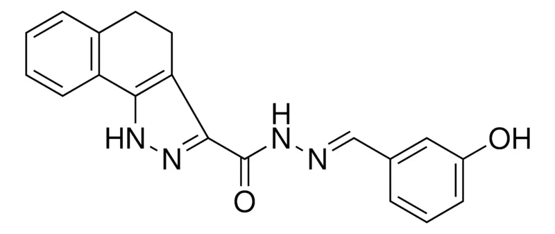 Sigma-Aldrich 4,5-DIHYDRO-1H-BENZO(G)INDAZOLE-3-CARBOXYLIC ACID (3-HO-BENZYLIDENE)-HYDRAZIDE,AldrichCPR