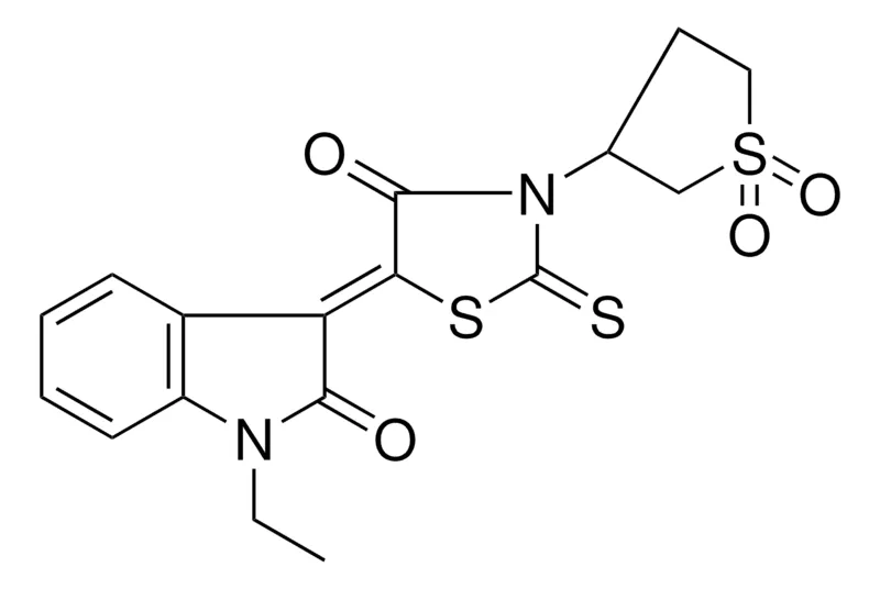 Sigma-Aldrich (3Z)-3-[3-(1,1-DIOXIDOTETRAHYDRO-3-THIENYL)-4-OXO-2-THIOXO-1,3-THIAZOLIDIN-5-YLIDENE]-1-ETHYL-1,3-DIHYDRO-2H-INDOL-2-ONE，AldrichCPR