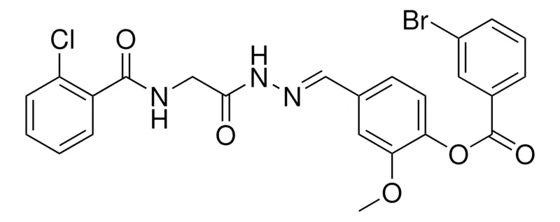 Sigma-Aldrich 4-(2-(((2-CHLOROBENZOYL)AMINO)AC)CARBOHYDRAZONOYL)-2-METHOXYPHENYL 3-BR-BENZOATE，AldrichCPR