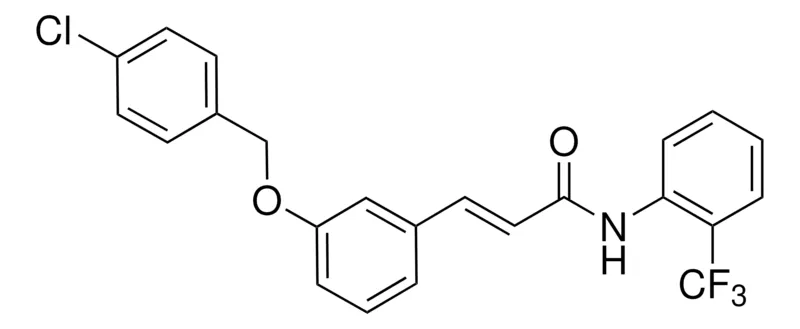 Sigma-Aldrich 3-(3-((4-CHLOROBENZYL)OXY)PHENYL)-N-(2-(TRIFLUOROMETHYL)PHENYL)-2-PROPENAMIDE,AldrichCPR