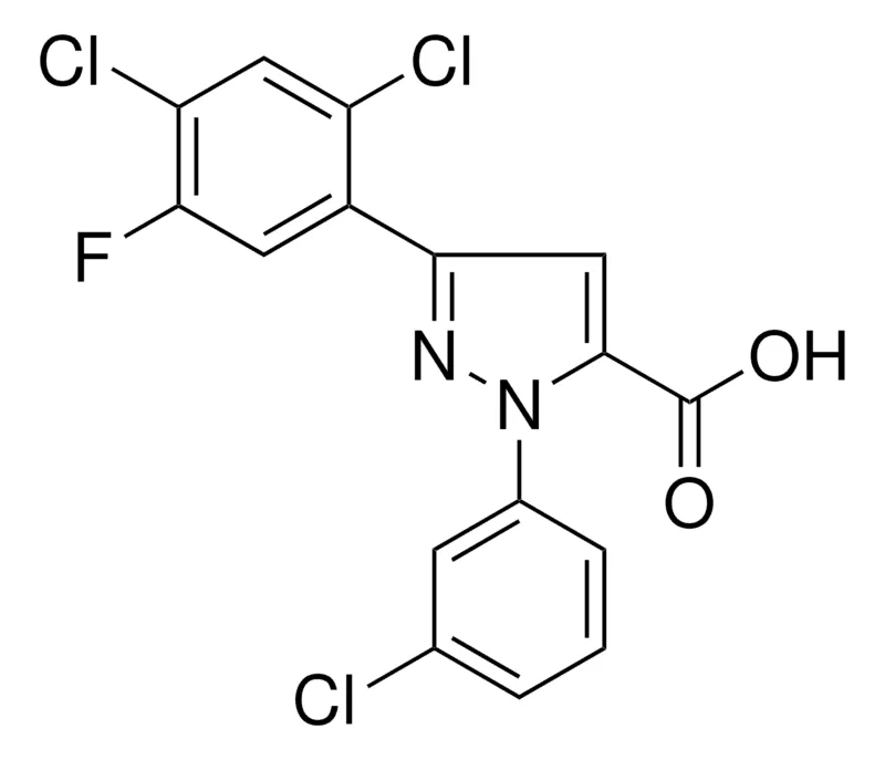 Sigma-Aldrich 1-(3-CHLOROPHENYL)-3-(2,4-DICHLORO-5-FLUOROPHENYL)-1H-PYRAZOLE-5-CARBOXYLIC ACID,AldrichCPR