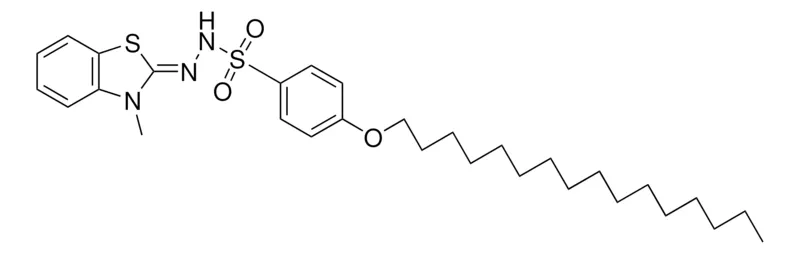 Sigma-Aldrich 4-(HEXADECYLOXY)BENZENESULFONIC ACID (3-METHYL-2-BENZOTHIAZOLINYLIDENE)HYDRAZIDE,AldrichCPR