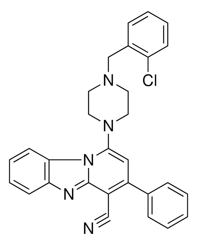Sigma-Aldrich 1-(4-(2-CL-BENZYL)-1-PIPERAZINYL)-3-PH-PYRIDO(1,2-A)BENZIMIDAZOLE-4-CARBONITRILE,AldrichCPR
