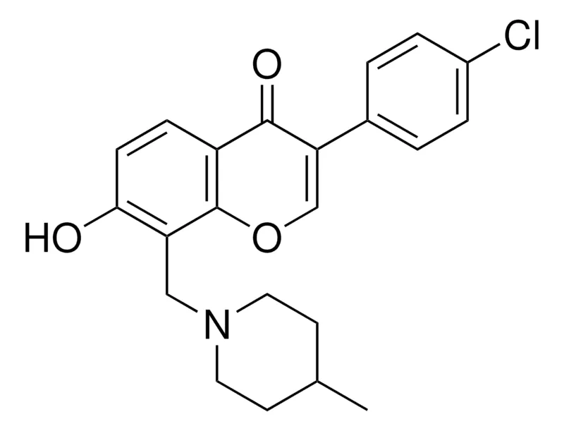 Sigma-Aldrich 3-(4-CHLOROPHENYL)-7-HYDROXY-8-((4-METHYL-1-PIPERIDINYL)METHYL)-4H-CHROMEN-4-ONE,AldrichCPR