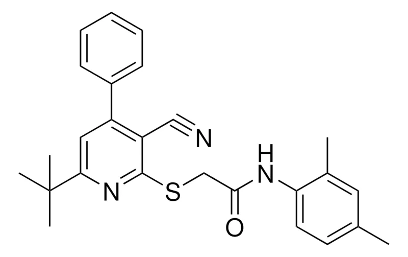 Sigma-Aldrich 2-(6-TERT-BUTYL-3-CYANO-4-PH-PYRIDIN-2-YLSULFANYL)-N-(2,4-DIMETHYL-PH)-ACETAMIDE,AldrichCPR