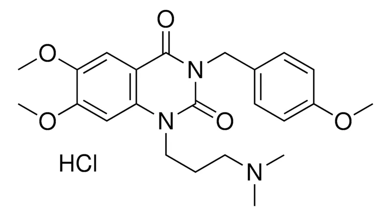 Sigma-Aldrich 1-(3-(DI-ME-AMINO)PR)6,7-DI-MEO-3-(4-MEO-BENZYL)-2,4(1H,3H)-QUINAZOLINEDIONE HCL,AldrichCPR