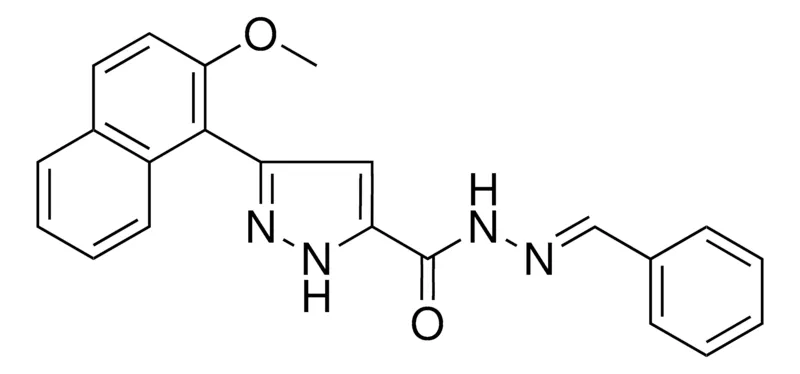 Sigma-Aldrich 5-(2-MEO-NAPHTHALEN-1-YL)-2H-PYRAZOLE-3-CARBOXYLIC ACID BENZYLIDENE-HYDRAZIDE,AldrichCPR