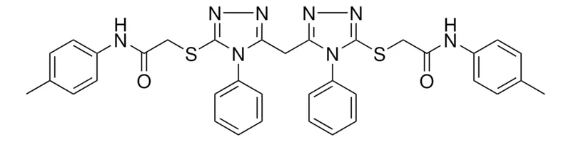 Sigma-Aldrich N-(4-METHYLPHENYL)-2-({5-[(5-{[2-OXO-2-(4-TOLUIDINO)ETHYL]SULFANYL}-4-PHENYL-4H-1,2,4-TRIAZOL-3-YL)METHYL]-4-PHENYL-4H-1,2,4-TRIAZOL-3-YL}SULFANYL)ACETAMIDE，AldrichCPR