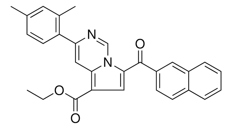 Sigma-Aldrich ET 3-(2,4-DIMETHYLPHENYL)-7-(2-NAPHTHOYL)PYRROLO(1,2-C)PYRIMIDINE-5-CARBOXYLATE,AldrichCPR