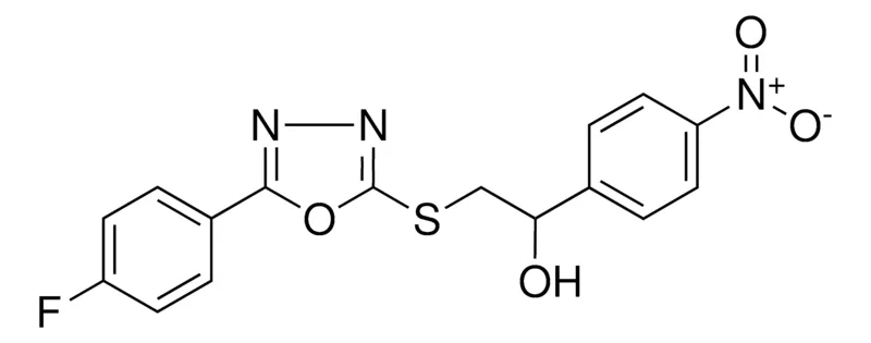 Sigma-Aldrich 2-(5-(4-FLUORO-PHENYL)-(1,3,4)OXADIAZOL-2-YLSULFANYL)-1-(4-NITRO-PHENYL)-ETHANOL,AldrichCPR