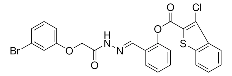 Sigma-Aldrich 2-(2-((3-BROMOPHENOXY)AC)CARBOHYDRAZONOYL)PH 3-CL-1-BENZOTHIOPHENE-2-CARBOXYLATE,AldrichCPR