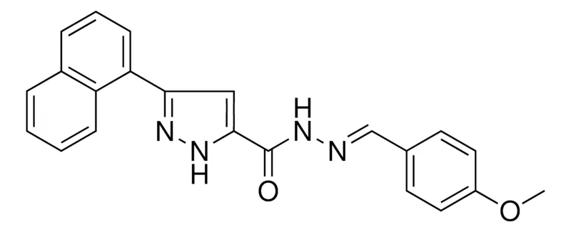 Sigma-Aldrich 5-NAPHTHALEN-1-YL-2H-PYRAZOLE-3-CARBOXYLIC ACID (4-MEO-BENZYLIDENE)-HYDRAZIDE，AldrichCPR