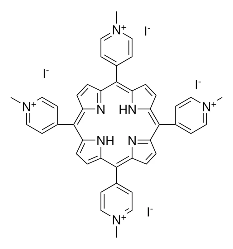 Sigma-Aldrich 1-METHYL-4-[7,12,17-TRIS(1-METHYL-4-PYRIDINIUMYL)-21,22,23,24-TETRAAZAPENTACYCLO[16.2.1.1(3,6).1(8,11).1(13,16)]TETRACOSA-1,3(24),4,6,8,10,12,14,16(22),17,19-UNDECAEN-2-YL]PYRIDINIUM TETRAIODIDE，AldrichCPR