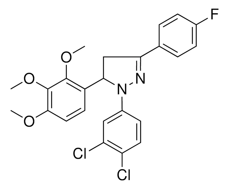 Sigma-Aldrich 1-(3,4-DICHLORO-PH)-3-(4-F-PH)-5-(2,3,4-TRIMETHOXY-PH)-4,5-DIHYDRO-1H-PYRAZOLE,AldrichCPR