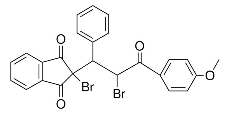 Sigma-Aldrich 2-BROMO-2-(2-BROMO-3-(4-METHOXY-PHENYL)-3-OXO-1-PHENYL-PROPYL)-INDAN-1,3-DIONE,AldrichCPR