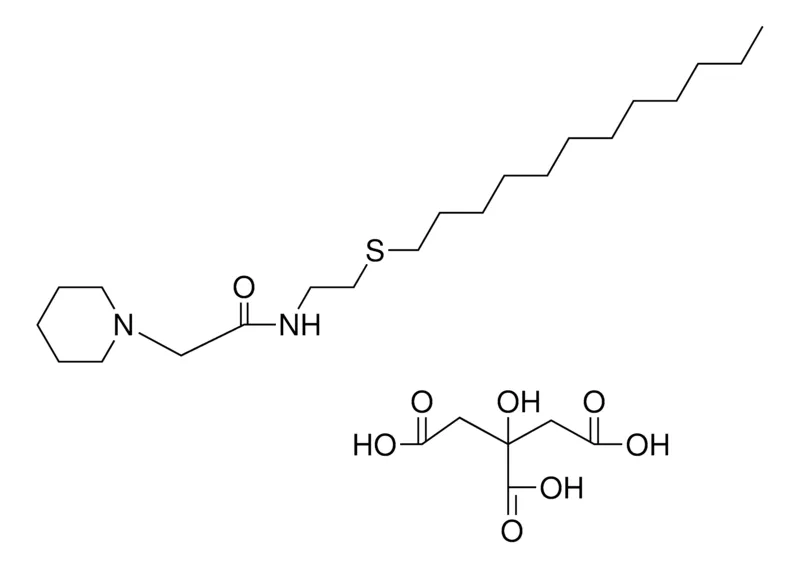 Sigma-Aldrich N-(2-(DODECYLTHIO)-ETHYL)-1-PIPERIDINEACETAMIDE CITRATE,AldrichCPR