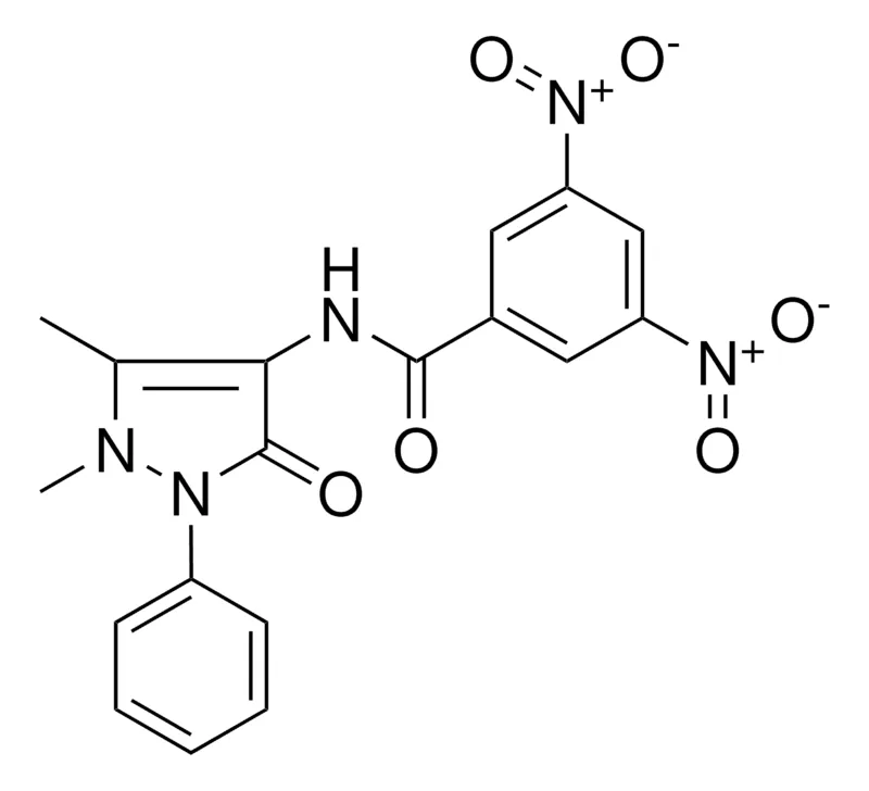 Sigma-Aldrich N-(1,5-DIMETHYL-3-OXO-2-PH-2,3-DIHYDRO-1H-PYRAZOL-4-YL)-3,5-DINITRO-BENZAMIDE，AldrichCPR