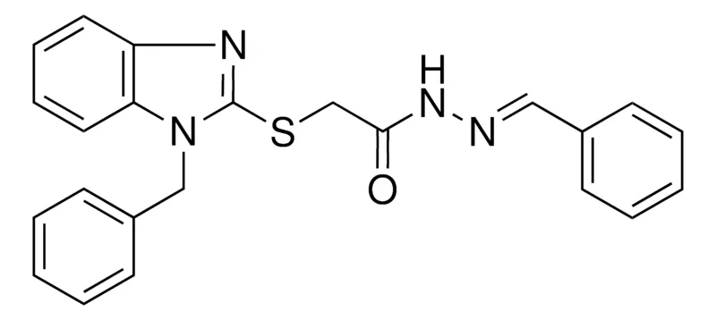 Sigma-Aldrich 2-(1-BENZYL-1H-BENZOIMIDAZOL-2-YLSULFANYL)-ACETIC ACID BENZYLIDENE-HYDRAZIDE,AldrichCPR