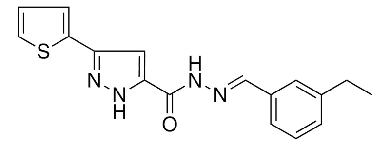 Sigma-Aldrich 5-THIOPHEN-2-YL-2H-PYRAZOLE-3-CARBOXYLIC ACID (3-ETHYL-BENZYLIDENE)-HYDRAZIDE,AldrichCPR