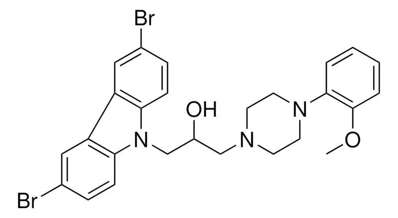 Sigma-Aldrich 1-(3,6-DIBROMO-9H-CARBAZOL-9-YL)-3-(4-(2-METHOXY-PH)-1-PIPERAZINYL)-2-PROPANOL,AldrichCPR