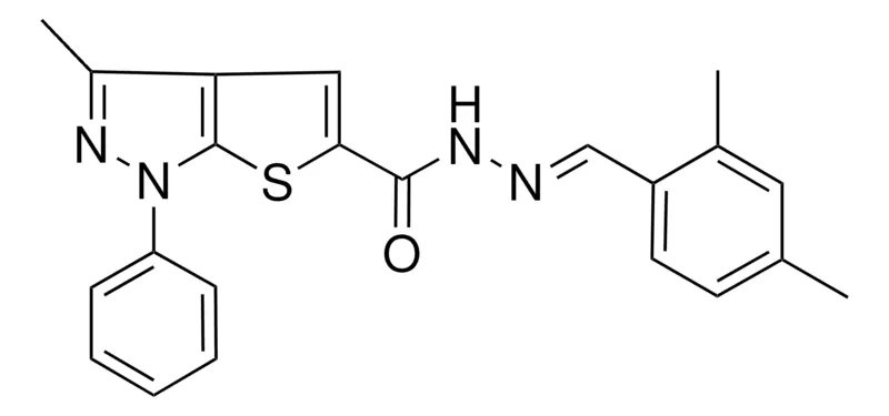 Sigma-Aldrich N'-(2,4-DIMETHYLBENZYLIDENE)-3-ME-1-PH-1H-THIENO(2,3-C)PYRAZOLE-5-CARBOHYDRAZIDE,AldrichCPR