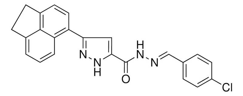 Sigma-Aldrich 5-ACENAPHTHEN-5-YL-2H-PYRAZOLE-3-CARBOXYLIC ACID (4-CL-BENZYLIDENE)-HYDRAZIDE,AldrichCPR