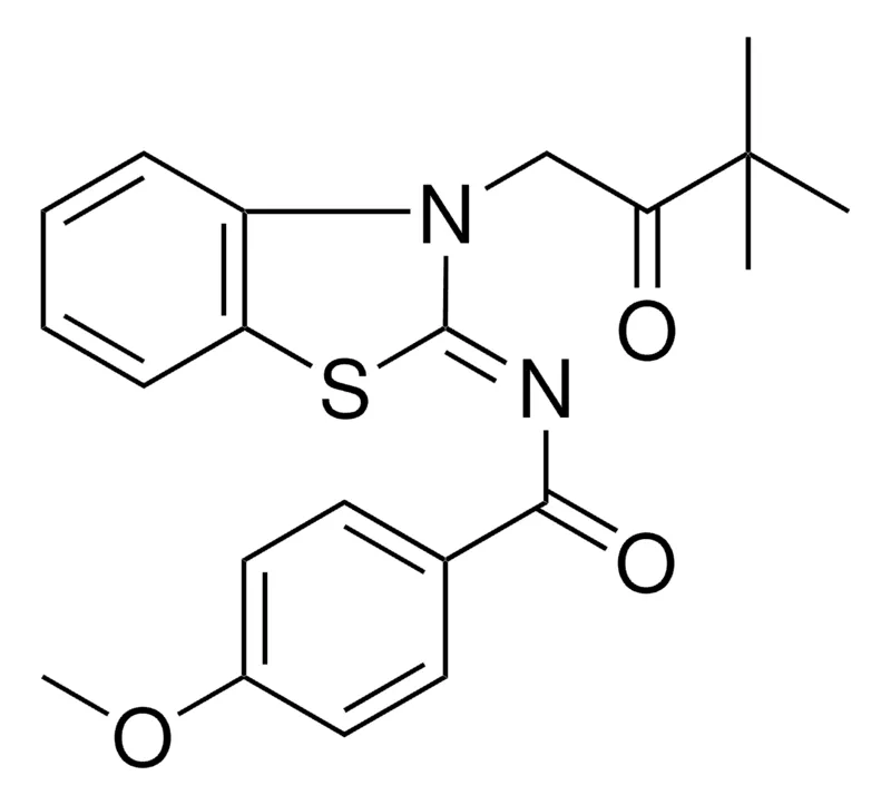 Sigma-Aldrich N(3-(3,3-DIMETHYL-2-OXOBUTYL)-1,3-BENZOTHIAZOL-2(3H)-YLIDENE)-4-METHOXYBENZAMIDE,AldrichCPR