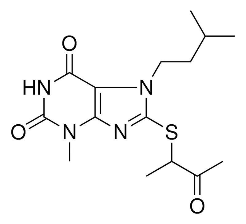 Sigma-Aldrich 7-ISOPENTYL-3-ME-8-((1-METHYL-2-OXOPROPYL)THIO)-3,7-DIHYDRO-1H-PURINE-2,6-DIONE,AldrichCPR