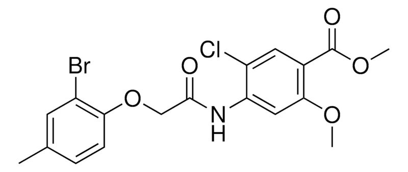 Sigma-Aldrich METHYL 4-(((2-BROMO-4-METHYLPHENOXY)ACETYL)AMINO)-5-CHLORO-2-METHOXYBENZOATE,AldrichCPR