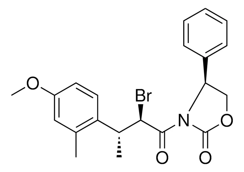 Sigma-Aldrich 3-(2-BROMO-3-(4-METHOXY-2-METHYL-PHENYL)-BUTYRYL)-4-PHENYL-OXAZOLIDIN-2-ONE,AldrichCPR