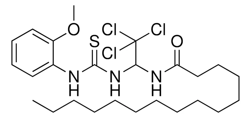 Sigma-Aldrich PENTADECANOIC ACID (2,2,2-TRICHLORO-1-(3-(2-MEO-PHENYL)-THIOUREIDO)-ETHYL)-AMIDE,AldrichCPR
