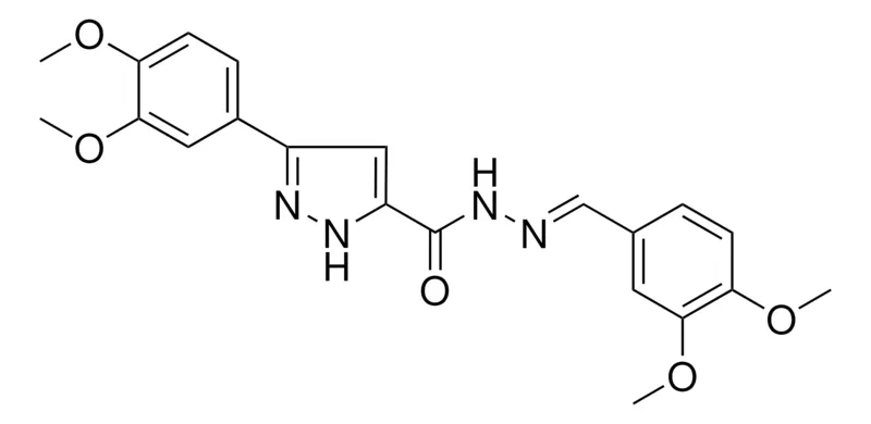 Sigma-Aldrich 5(3,4-DI-MEO-PH)-2H-PYRAZOLE-3-CARBOXYLIC ACID (3,4-DI-MEO-BENZYLIDENE)HYDRAZIDE，AldrichCPR