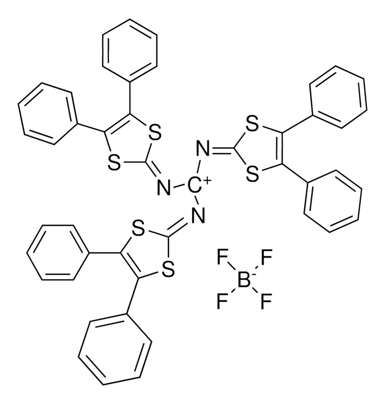 Sigma-Aldrich TRIS(4,5-DIPHENYL-1,3-DITHIOLAN-2-YLIDENEAMINO)CARBENIUM TETRAFLUOROBORATE,AldrichCPR