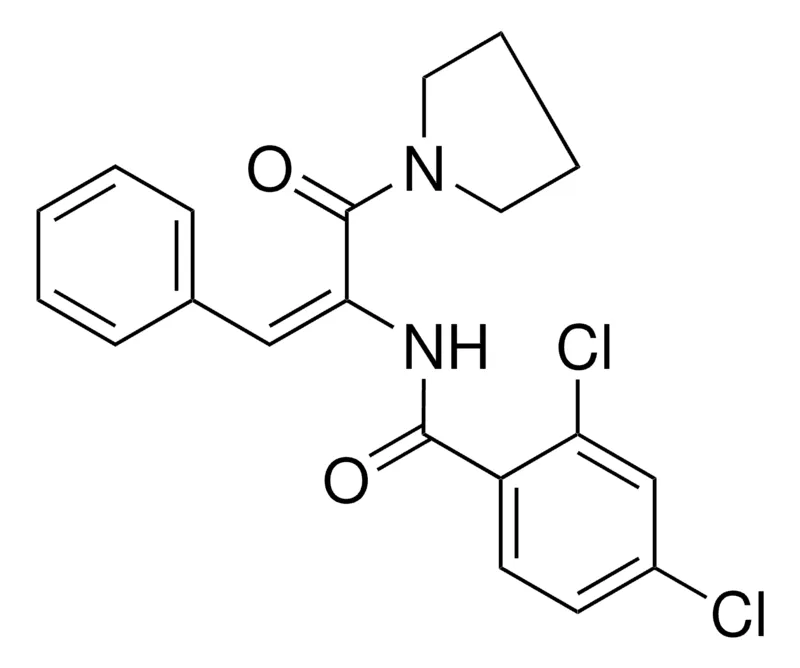 Sigma-Aldrich 2,4-DICHLORO-N-(2-PHENYL-1-(PYRROLIDINE-1-CARBONYL)-VINYL)-BENZAMIDE,AldrichCPR