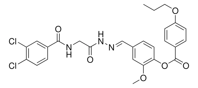 Sigma-Aldrich 4-(2-(((3,4-DICHLOROBENZOYL)AMINO)AC)CARBOHYDRAZONOYL)2-MEO-PH 4-PROPOXYBENZOATE,AldrichCPR