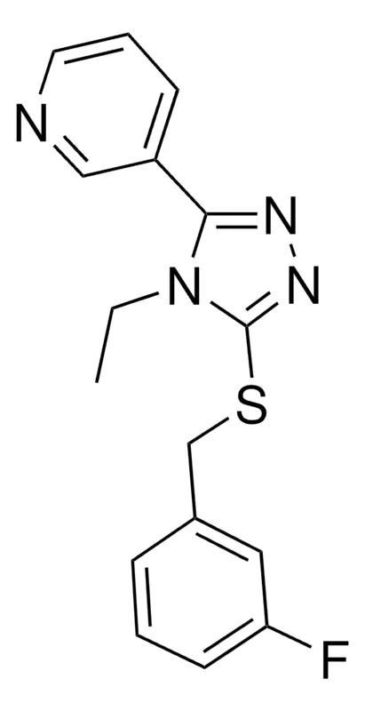 Sigma-Aldrich 3-(4-ETHYL-5-((3-FLUOROBENZYL)THIO)-4H-1,2,4-TRIAZOL-3-YL)PYRIDINE,AldrichCPR