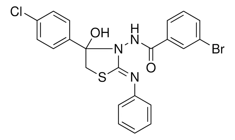 Sigma-Aldrich 3-BR-N-(4-(4-CHLORO-PHENYL)-4-HYDROXY-2-PHENYLIMINO-THIAZOLIDIN-3-YL)-BENZAMIDE,AldrichCPR