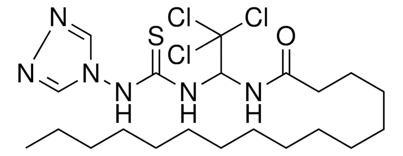 Sigma-Aldrich HEXADECANOIC ACID (2,2,2-TRICHLORO-1-(3-(1,2,4)TRIAZOL-4-YL-THIOUREIDO)-ET)AMIDE,AldrichCPR