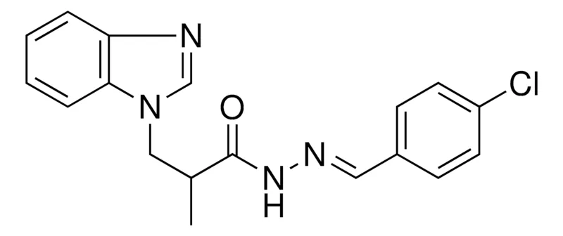 Sigma-Aldrich 3-BENZOIMIDAZOL-1-YL-2-METHYL-PROPIONIC ACID (4-CHLORO-BENZYLIDENE)-HYDRAZIDE,AldrichCPR