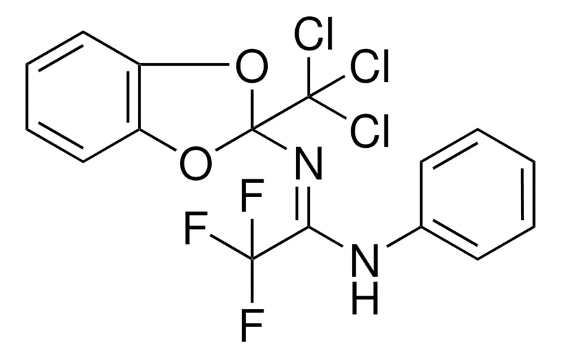 Sigma-Aldrich 2,2,2-TRIFLUORO-N-PH-N'-(2-TRICHLOROMETHYL-BENZO(1,3)DIOXOL-2-YL)-ACETAMIDINE,AldrichCPR